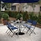 Flash Furniture Tory 35in. x 59in. Rect Patio Tbl w/Tempered Glass Top w/Umbrella Hole and Steel Tube Frame in Slvr TLH-SC-094L-SV-GG - alternate 1